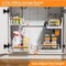 Adjustable Height 2-Tier Pull Out Cabinet Organizer with Sliding Drawer,Under Sink Storage for Kitchen Bathroom Cabinet,White
